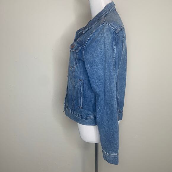 J. Crew Medium Wash Fitted Jean jacket Classic Sz Medium - Picture 2 of 9